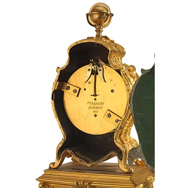 Backplate of the Vulliamy mantel clock, no. 869, c1825 [CLC/CK/011] 