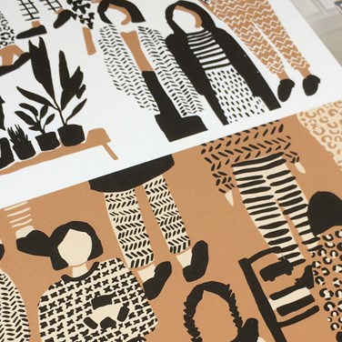 At the 2019 Bradford Textile Society Design Competition, the first place prize in The Clothworkers’ Company Award for a printed textile design for either fashion or interiors which shows creative potential was awarded to first year student Hannah Grahamslaw of Leeds Arts University.